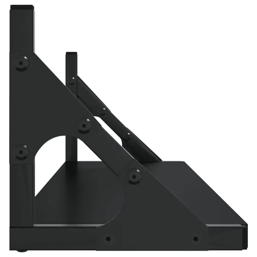 Wall Shelves 2 pcs Black 80x15x15.5 cm Engineered Wood Price