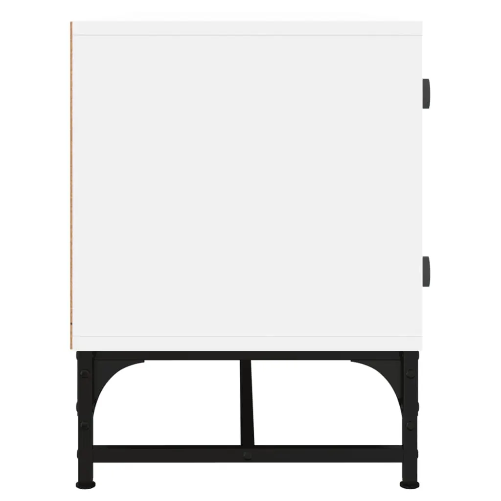 TV Cabinet with Glass Doors White 102x37x50 cm Price