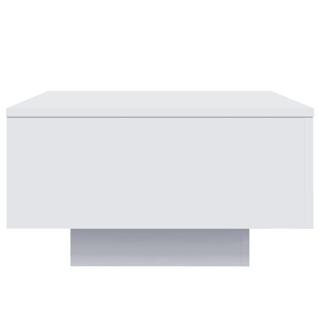 Coffee Table with LED Lights White 55x55x31 cm Price