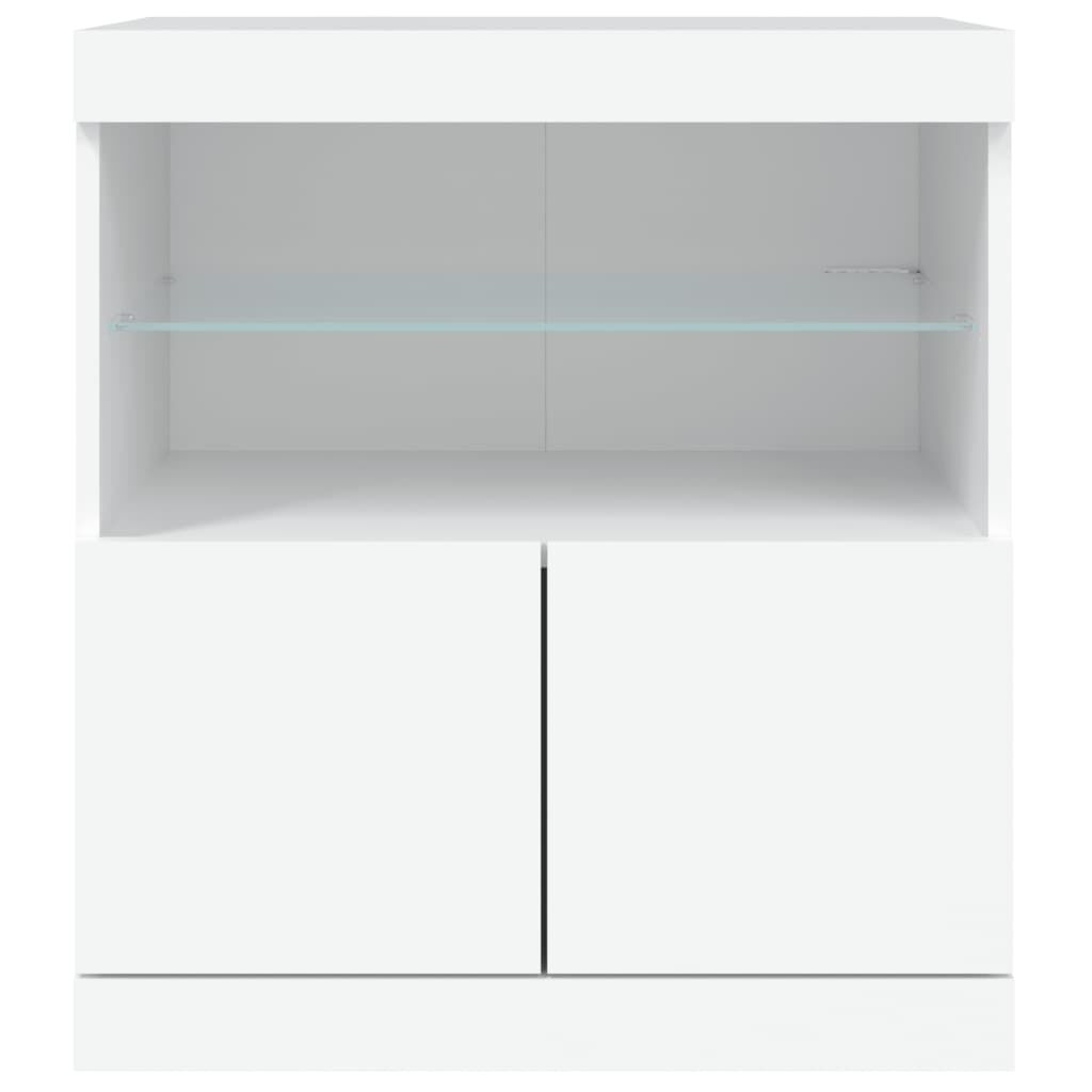Sideboard with LED Lights White 60x37x67 cm Price