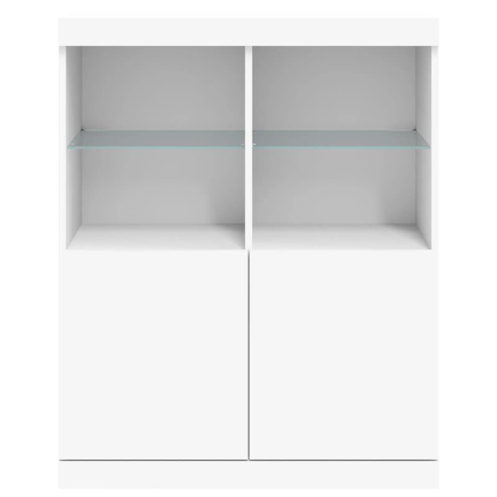 Sideboard with LED Lights White 81x37x100 cm Price