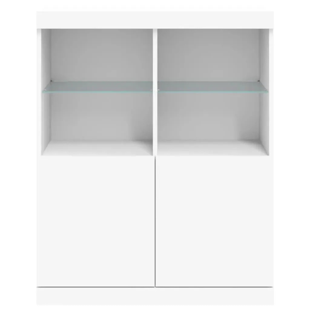 Sideboard with LED Lights White 81x37x100 cm Price