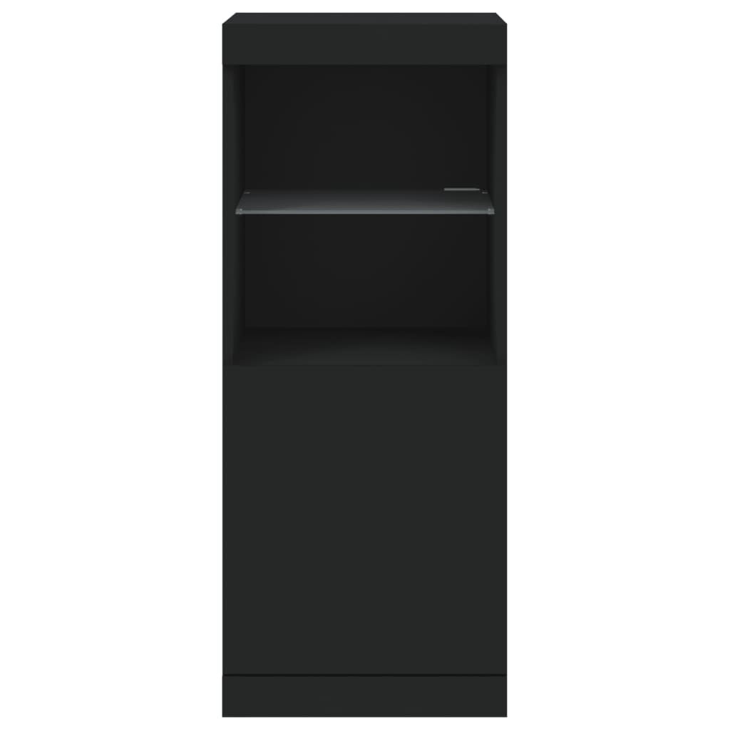 Sideboard with LED Lights Black 41x37x100 cm Price