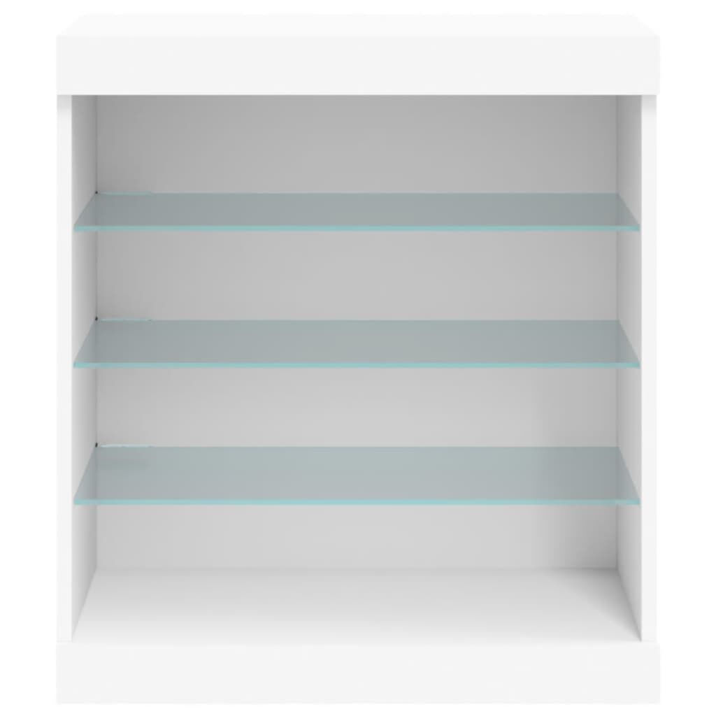 Sideboard with LED Lights White 60.5x37x67 cm Price