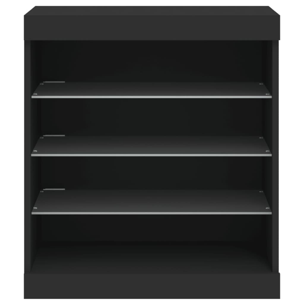 Sideboard with LED Lights Black 60.5x37x67 cm Price