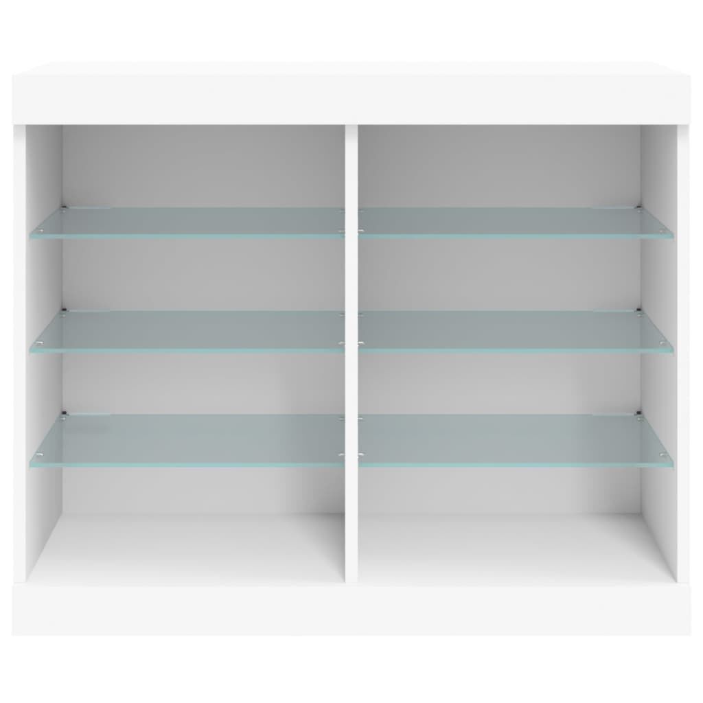 Sideboard with LED Lights White 81x37x67 cm Price