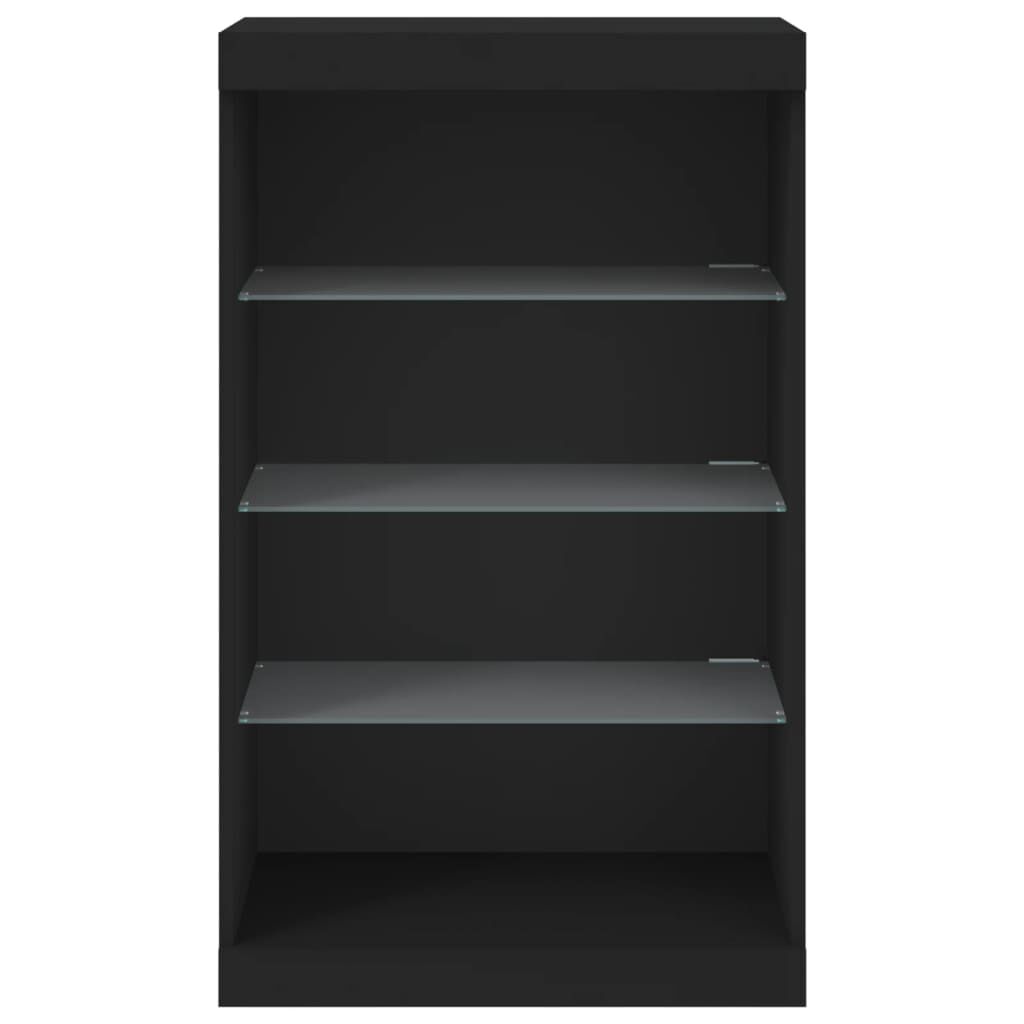 Sideboard with LED Lights Black 60.5x37x100 cm Price