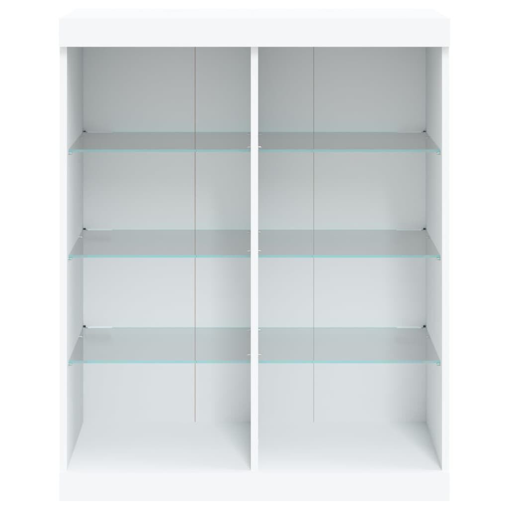 Sideboard with LED Lights White 81x37x100 cm Price