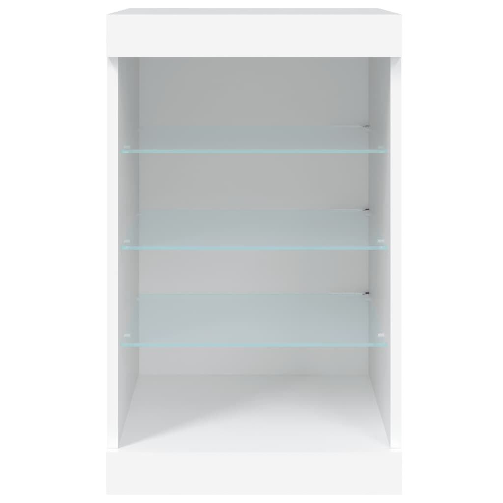 Sideboard with LED Lights White 41x37x67 cm Price