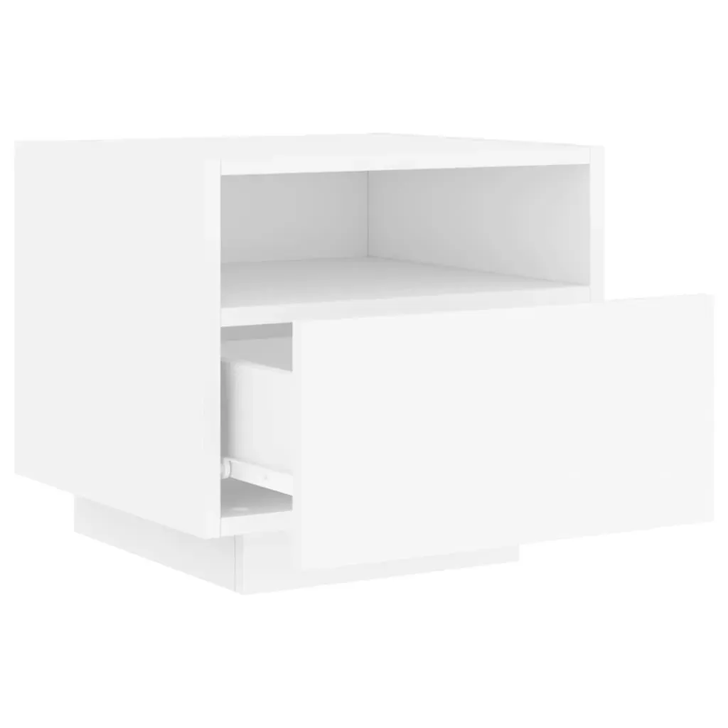 Bedside Cabinets with LED Lights 2 pcs White 40x39x37 cm Price