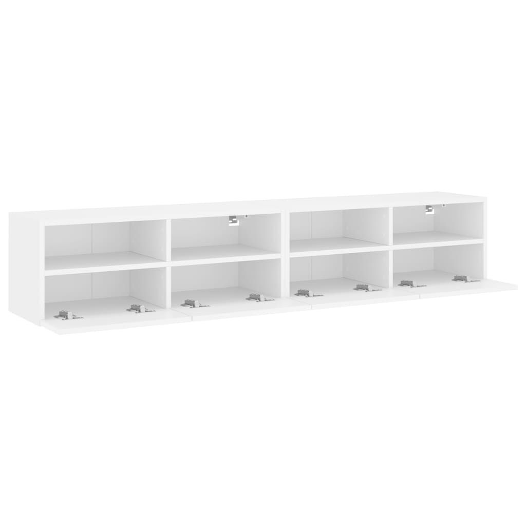 TV Wall Cabinets 2 pcs White 80x30x30 cm Engineered Wood Price