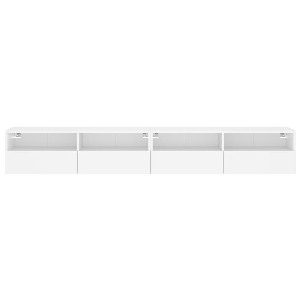 TV Wall Cabinets 2 pcs White 100x30x30 cm Engineered Wood Price