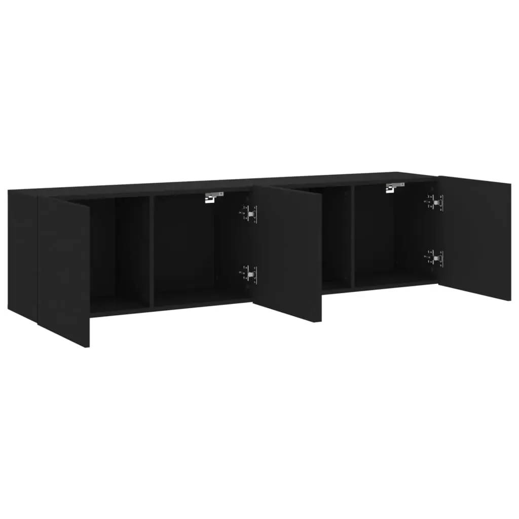 TV Cabinets Wall-mounted 2 pcs Black 80x30x41 cm Price