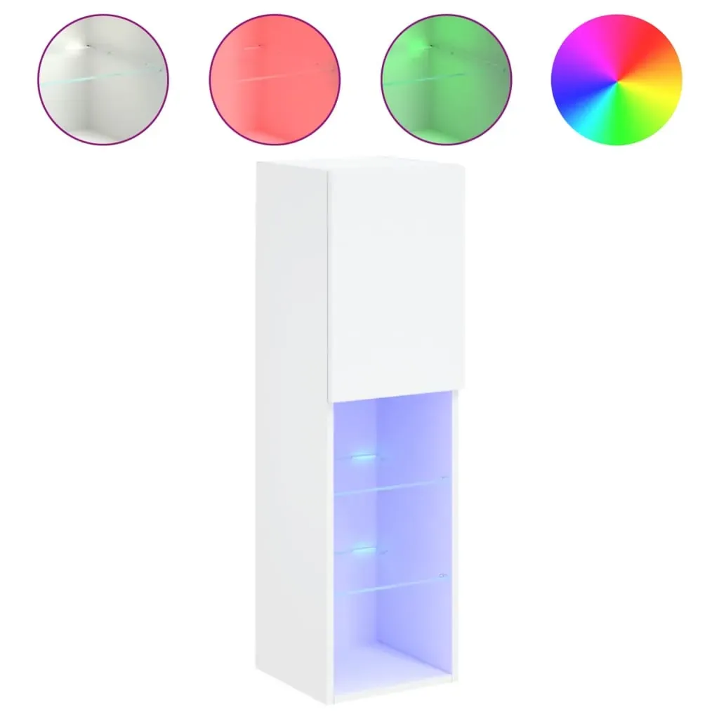 TV Cabinets with LED Lights 2 pcs White 30.5x30x102 cm Price