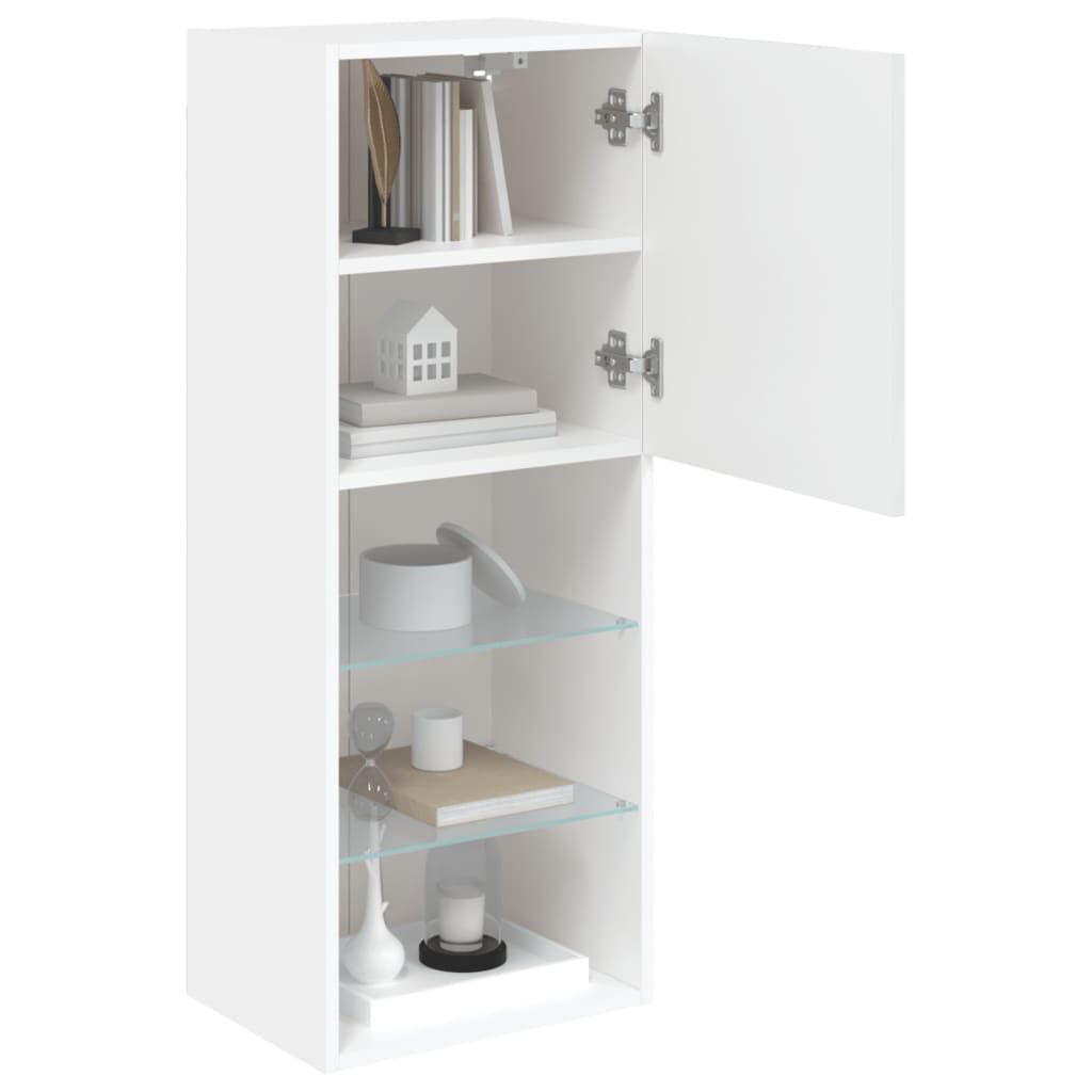 TV Cabinet with LED Lights White 40.5x30x102 cm Price