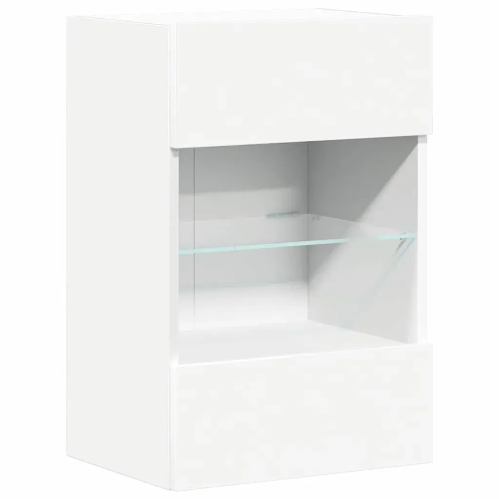 Wall Cabinets with LED Lights for TV 2 pcs White 40x30x60.5 cm Price