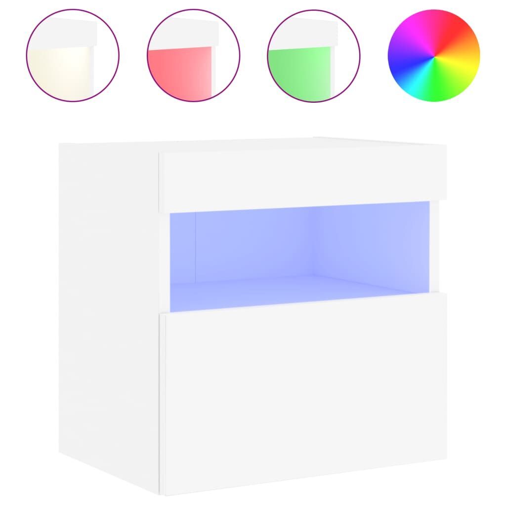 TV Wall Cabinets with LED Lights 2 pcs White 40x30x40 cm Price