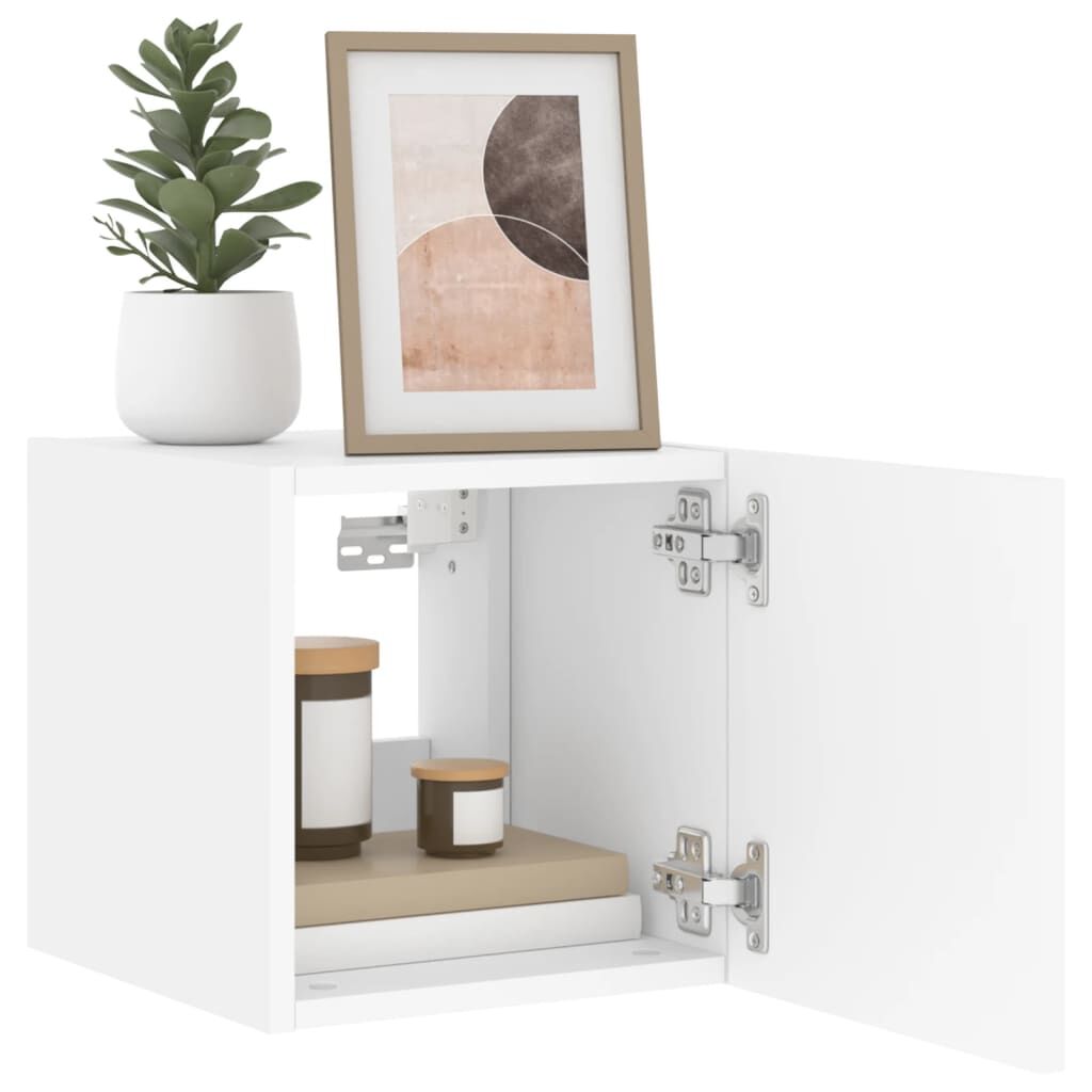 TV Wall Cabinets with LED Lights 2 pcs White 30.5x35x30 cm Price