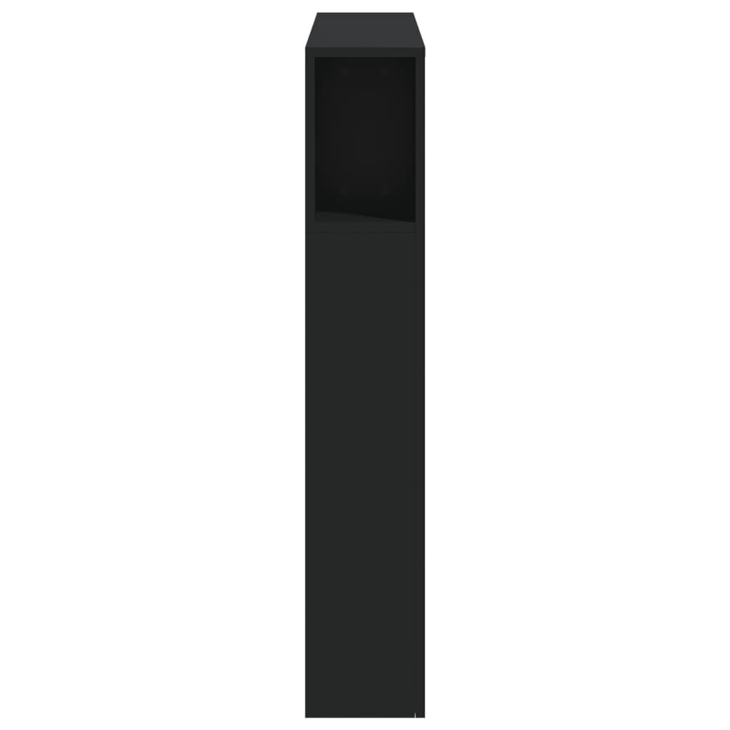 LED Headboard Black 100 cm Engineered Wood Price