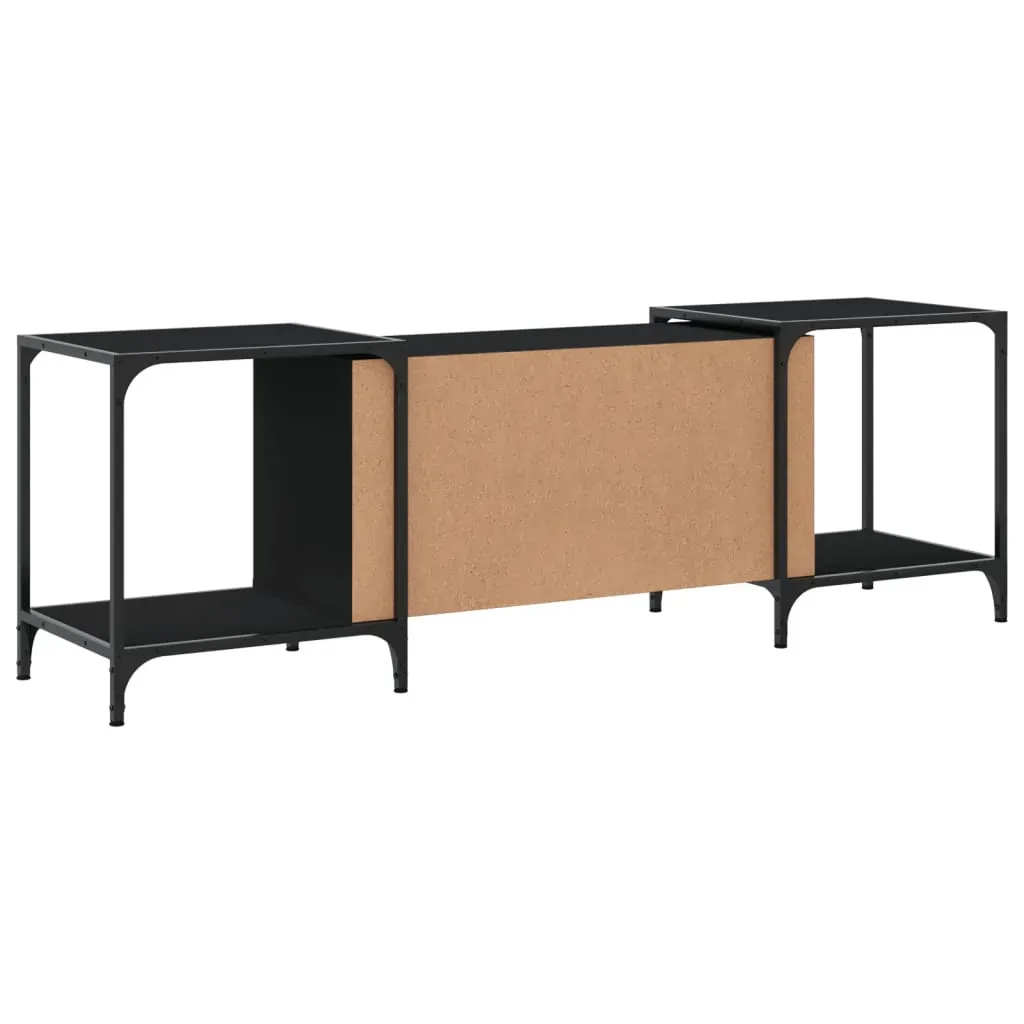 TV Cabinet Black 153x37x50 cm Engineered Wood Price