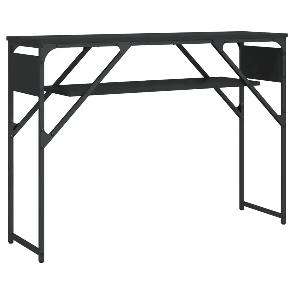 Console Table with Shelf Black 105x30x75cm Engineered Wood Price
