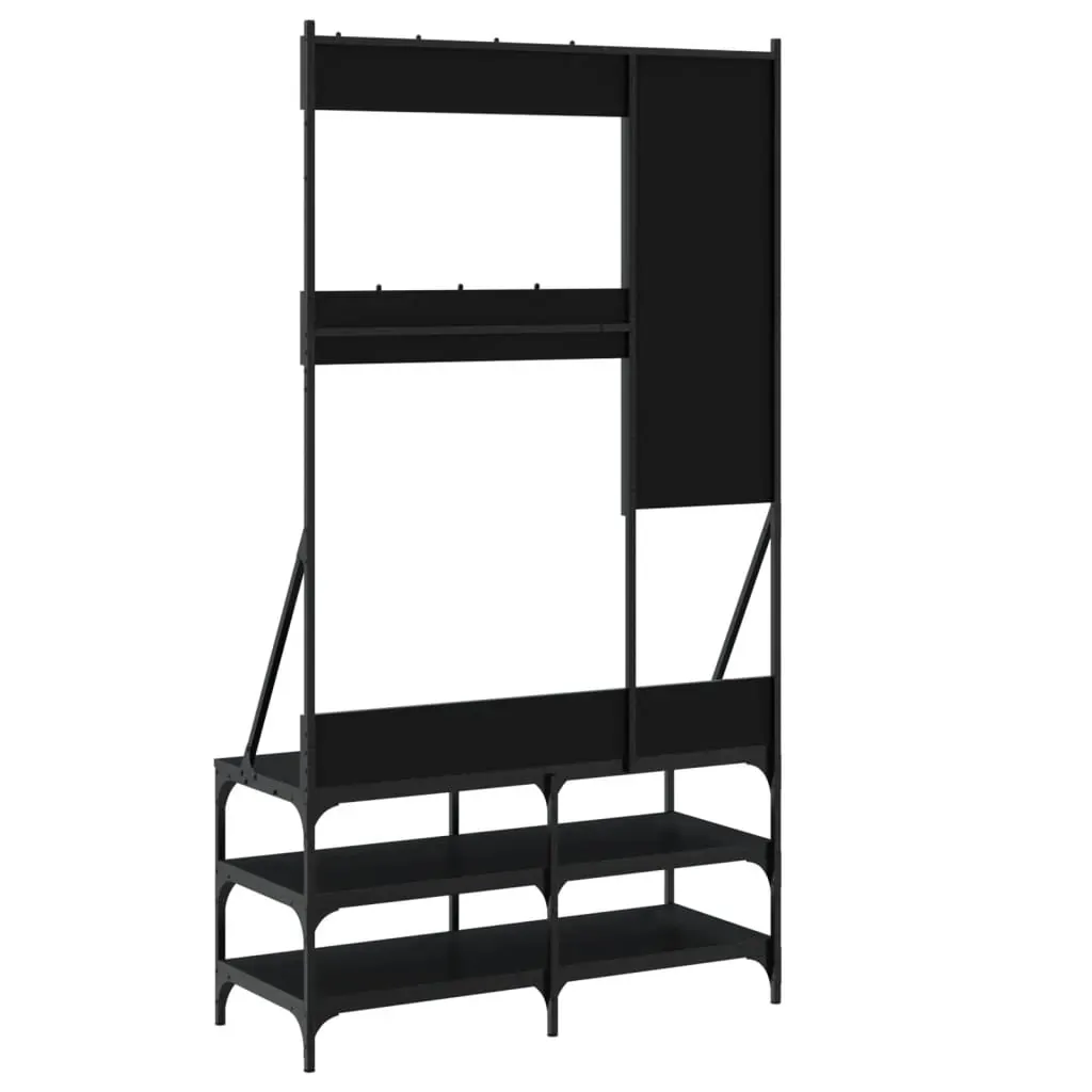 Clothes Rack with Shoe Storage Black 100x40x184 cm Price