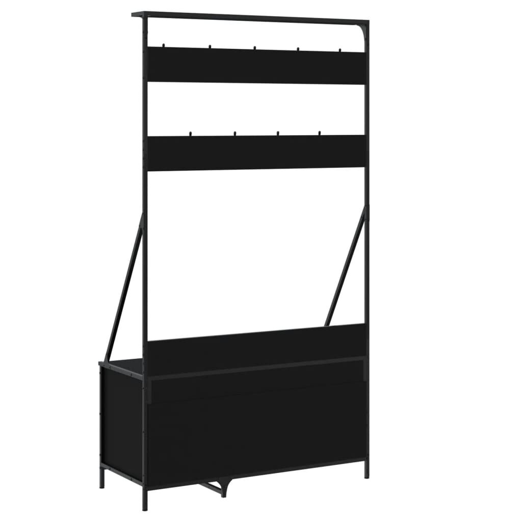 Clothes Rack with Shoe Storage Black 100x41x184 cm Price