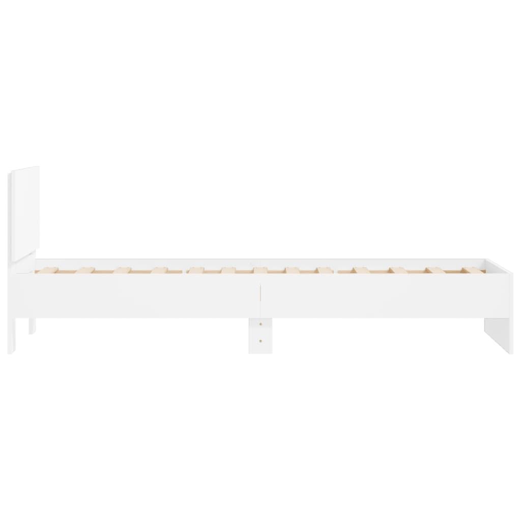 Bed Frame without Mattress with Headboard White 90x190 cm Price