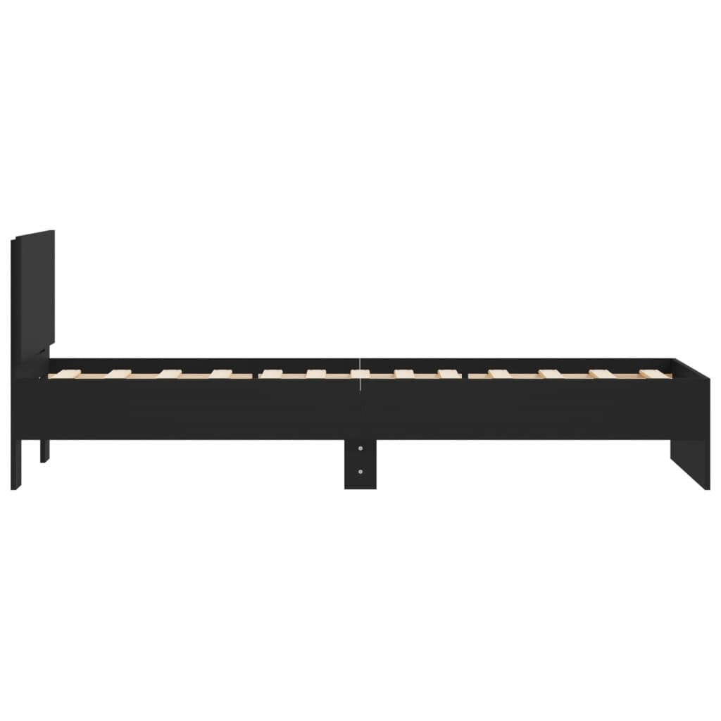 Bed Frame without Mattress with Headboard Black 90x190 cm Price
