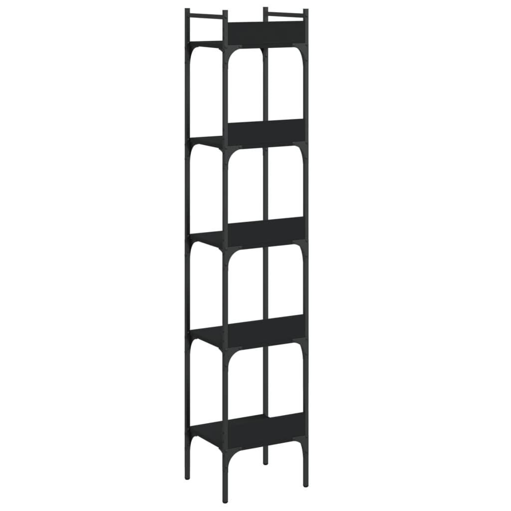 Bookshelf 5-Tier Black 35x30x174 cm Engineered Wood Price