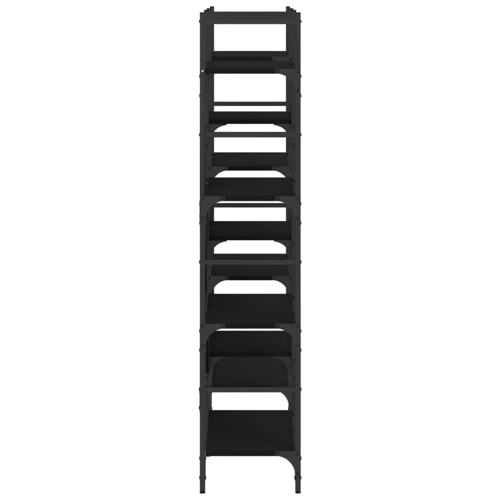 Bookshelf Black 160x28.5x136.5 cm Engineered Wood Price