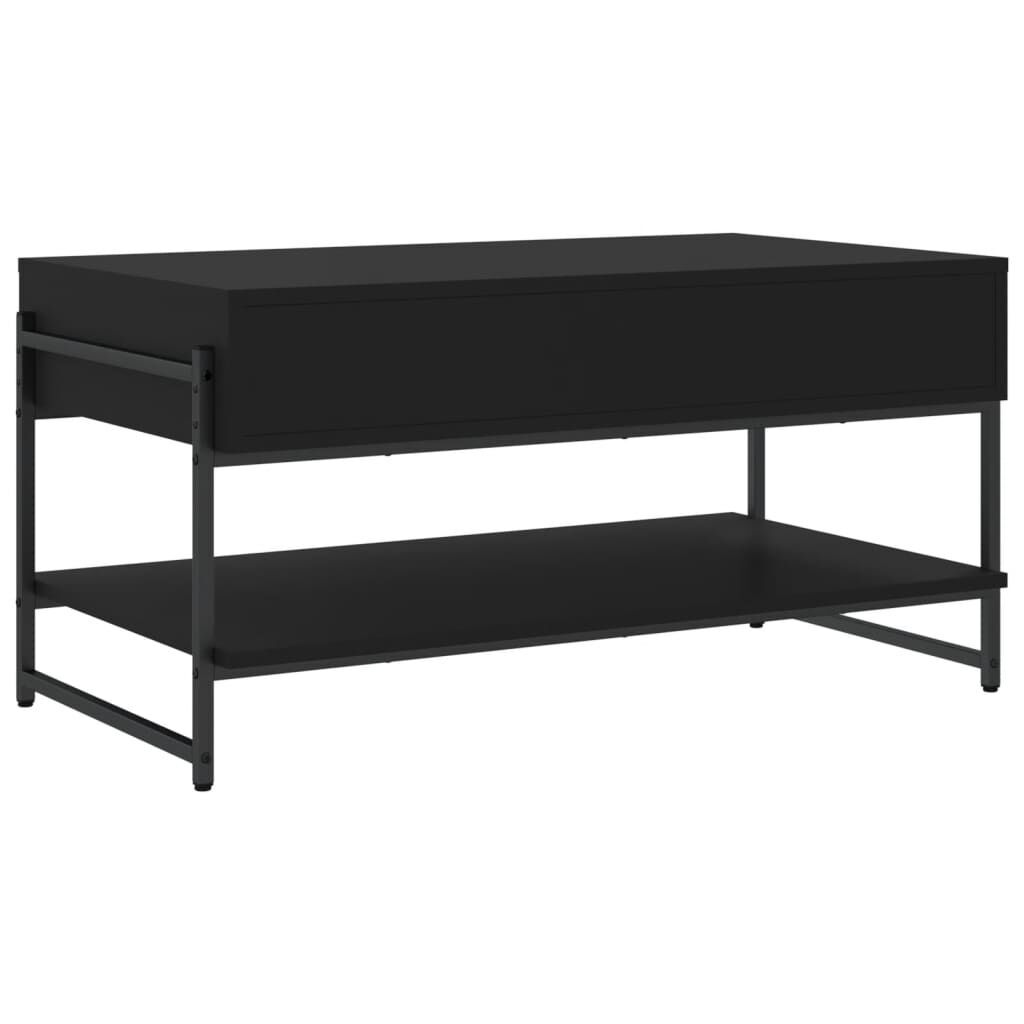 Coffee Table Black 90x50x45 cm Engineered Wood Price
