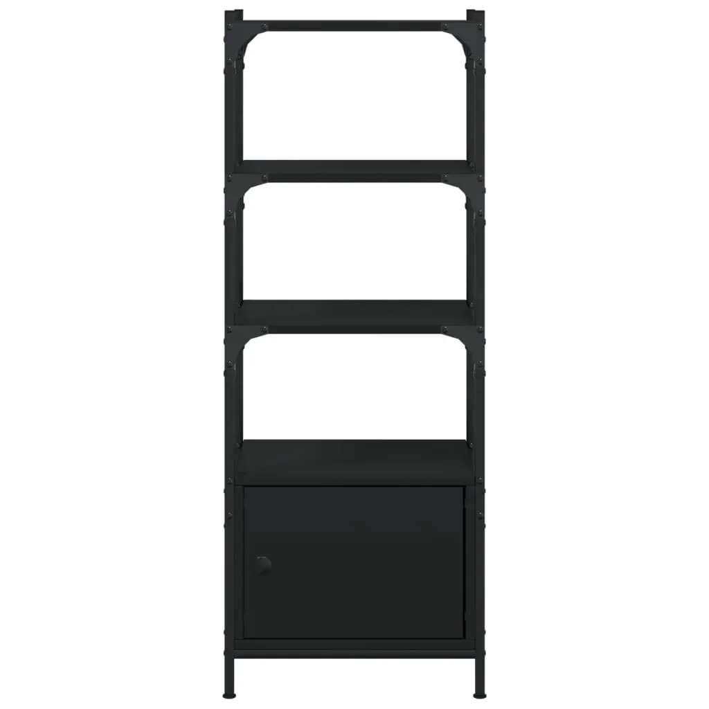 Bookcase 3-Tier Black 41x30x109.5 cm Engineered Wood Price