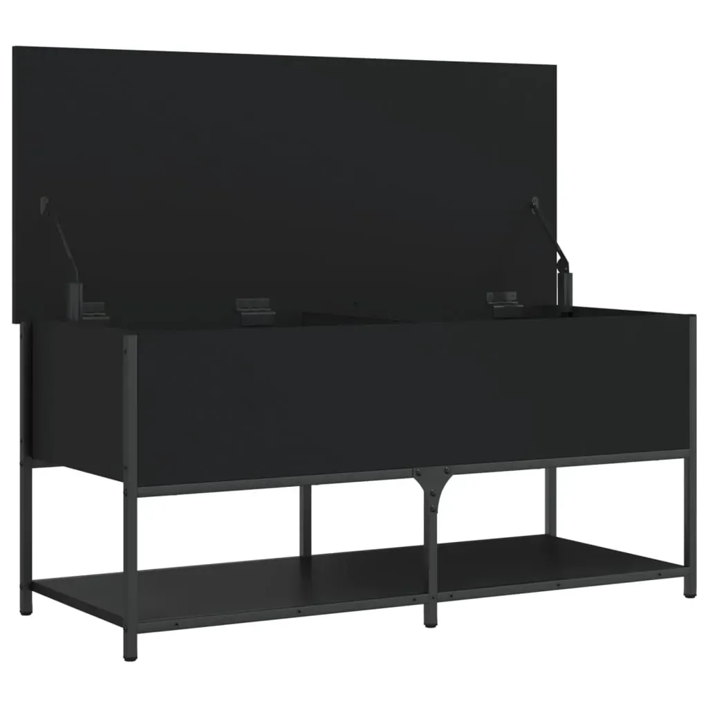 Storage Bench Black 100x42.5x47 cm Engineered Wood Price