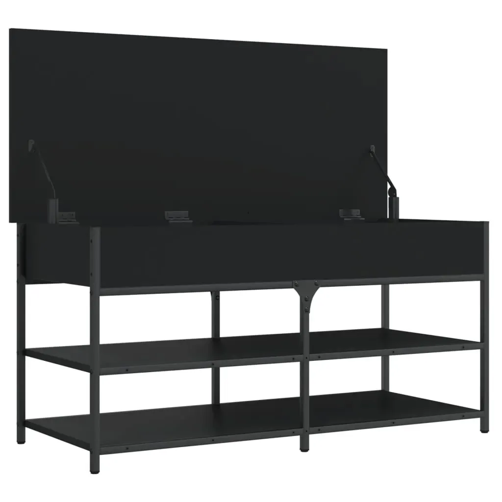 Shoe Bench Black 100x42.5x50 cm Engineered Wood Price