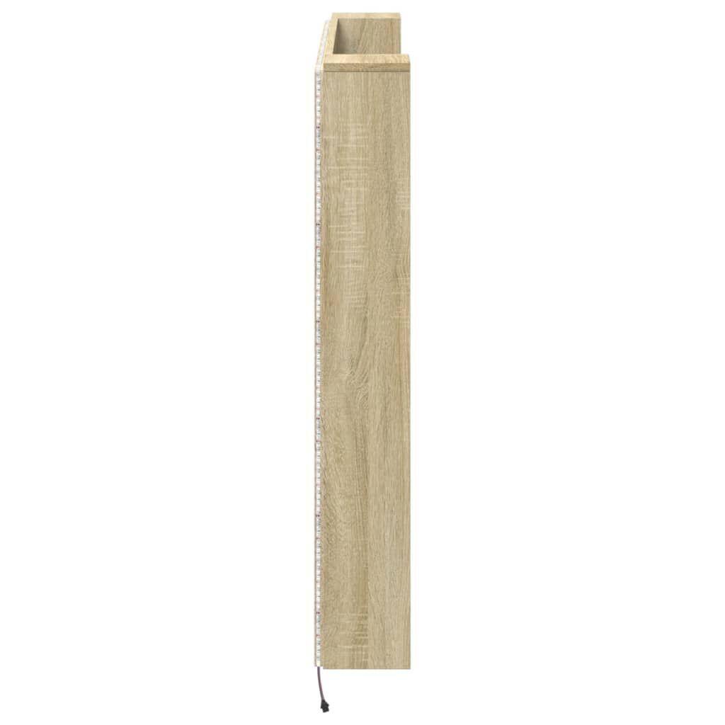 Headboard Cabinet with LED Sonoma Oak 140 cm Price