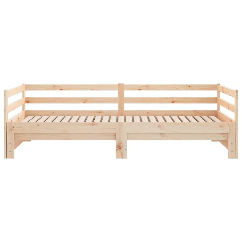 Day Bed with Trundle without Mattress 90x190 cm Solid Wood Price