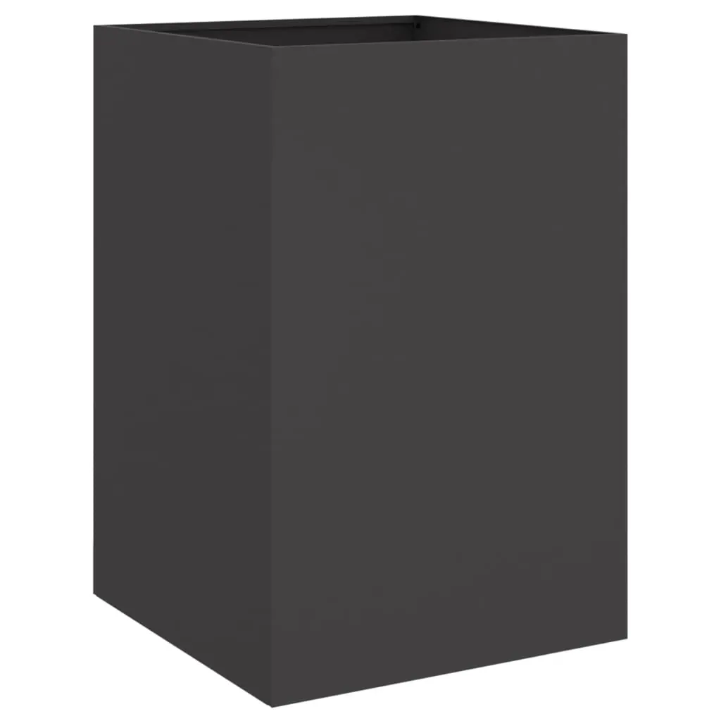Planter Black 52x48x75 cm Steel Price