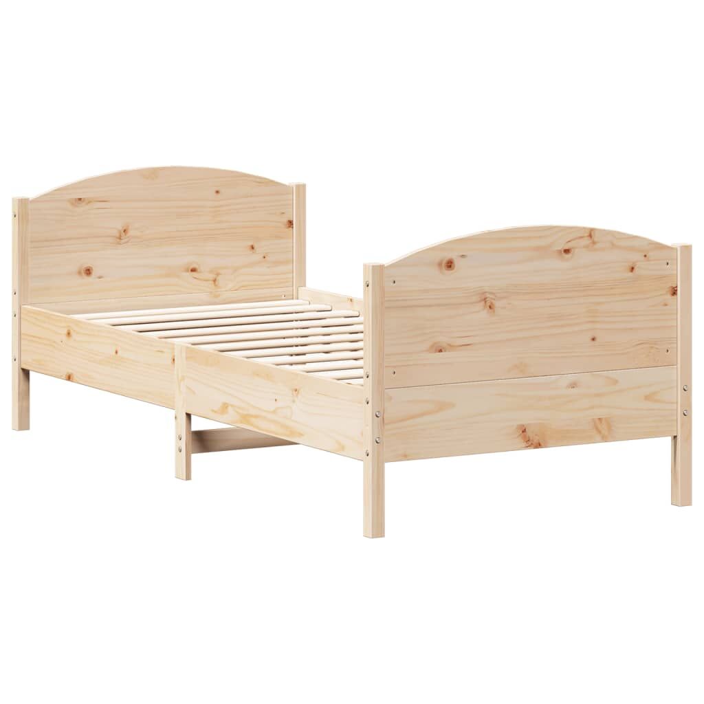 Bed Frame without Mattress 90x190 cm Solid Wood Pine Price