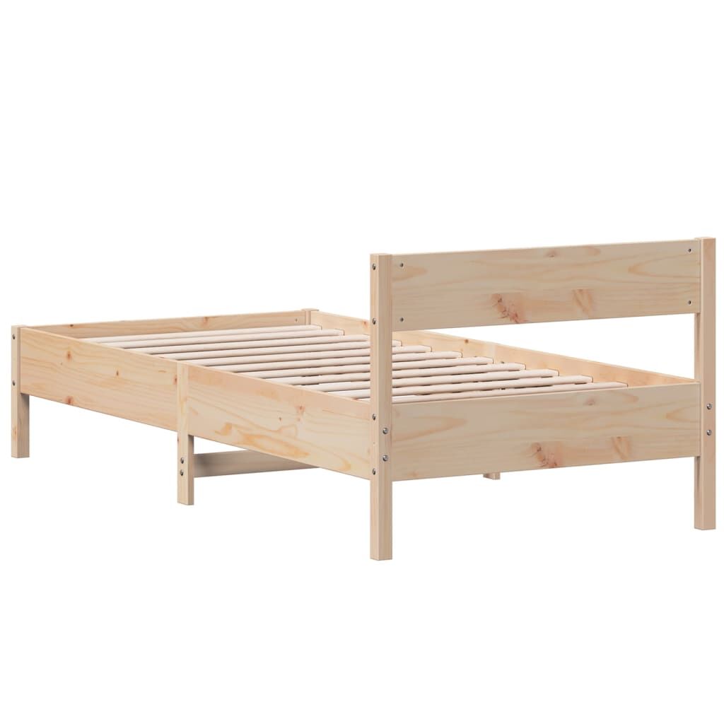 Bed Frame without Mattress 90x190 cm Solid Wood Pine Price