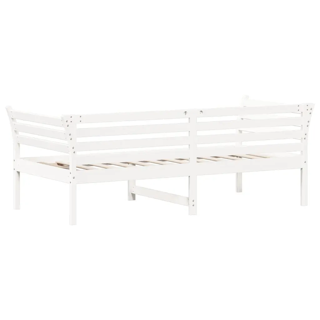 Day Bed without Mattress White 90x190 cm Solid Wood Pine Price