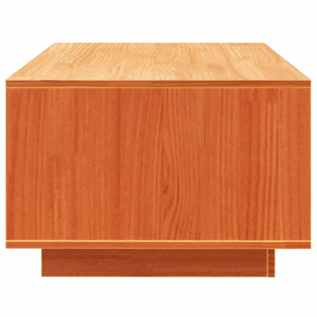 Coffee Table Wax Brown 110x50x33.5 cm Solid Wood Pine Price