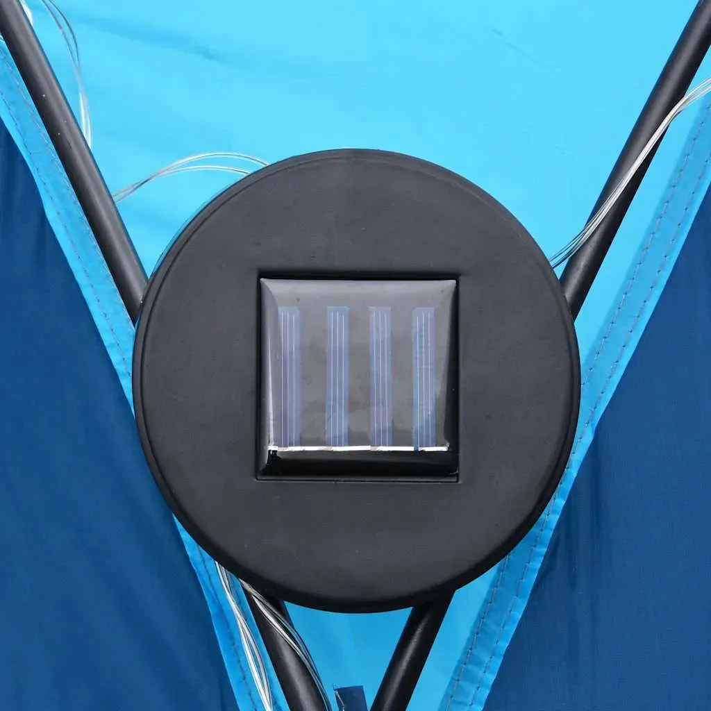 Party Tent with LED and 4 Sidewalls 3.6x3.6x2.3 m Blue Price