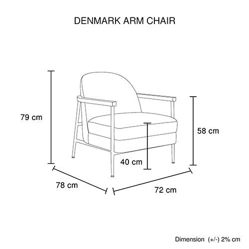 Denmark Fabric Arm Chair Price