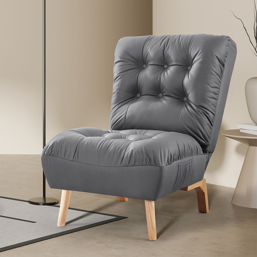 Accent Chair Sofa Recliner Adjustable Grey Price