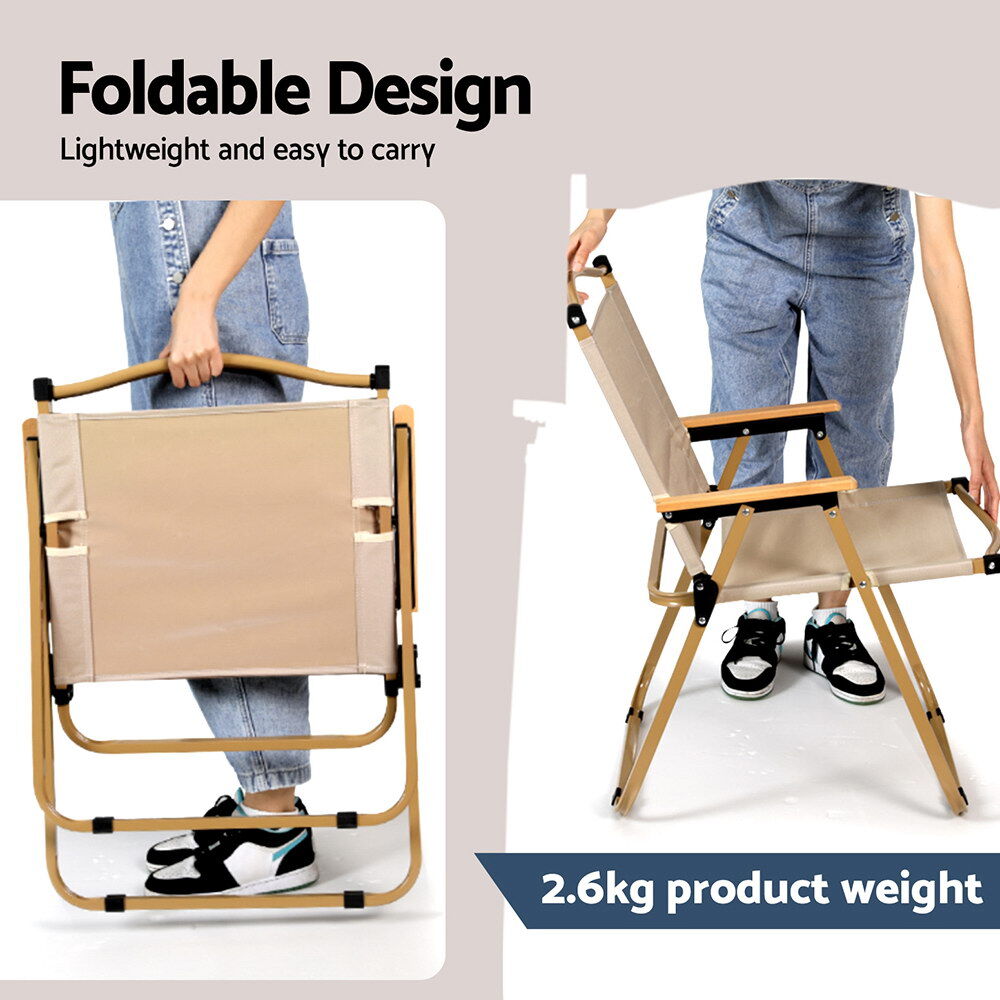 Gardeon Outdoor Camping Chairs Portable Folding Beach Chair Patio Furniture Price