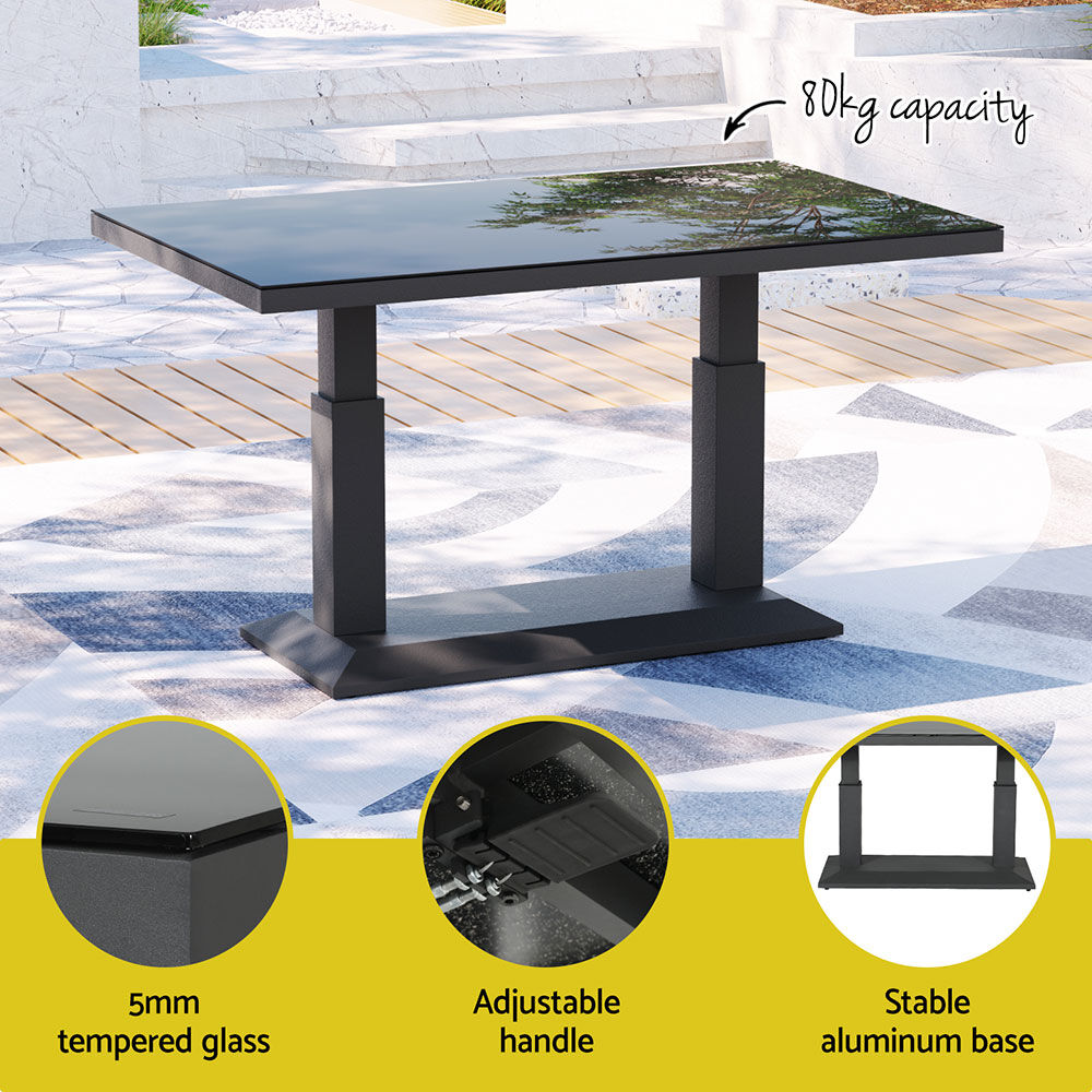 Gardeon 5-Piece Outdoor Furniture Setting Table Chair Set Aluminium Sofa 7-Seater Price