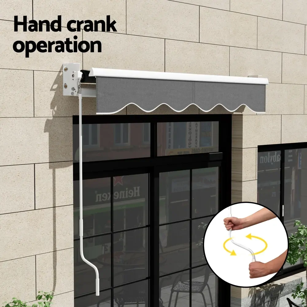Retractable Folding Arm Awning Manual Sunshade 2Mx1.5M Grey Price