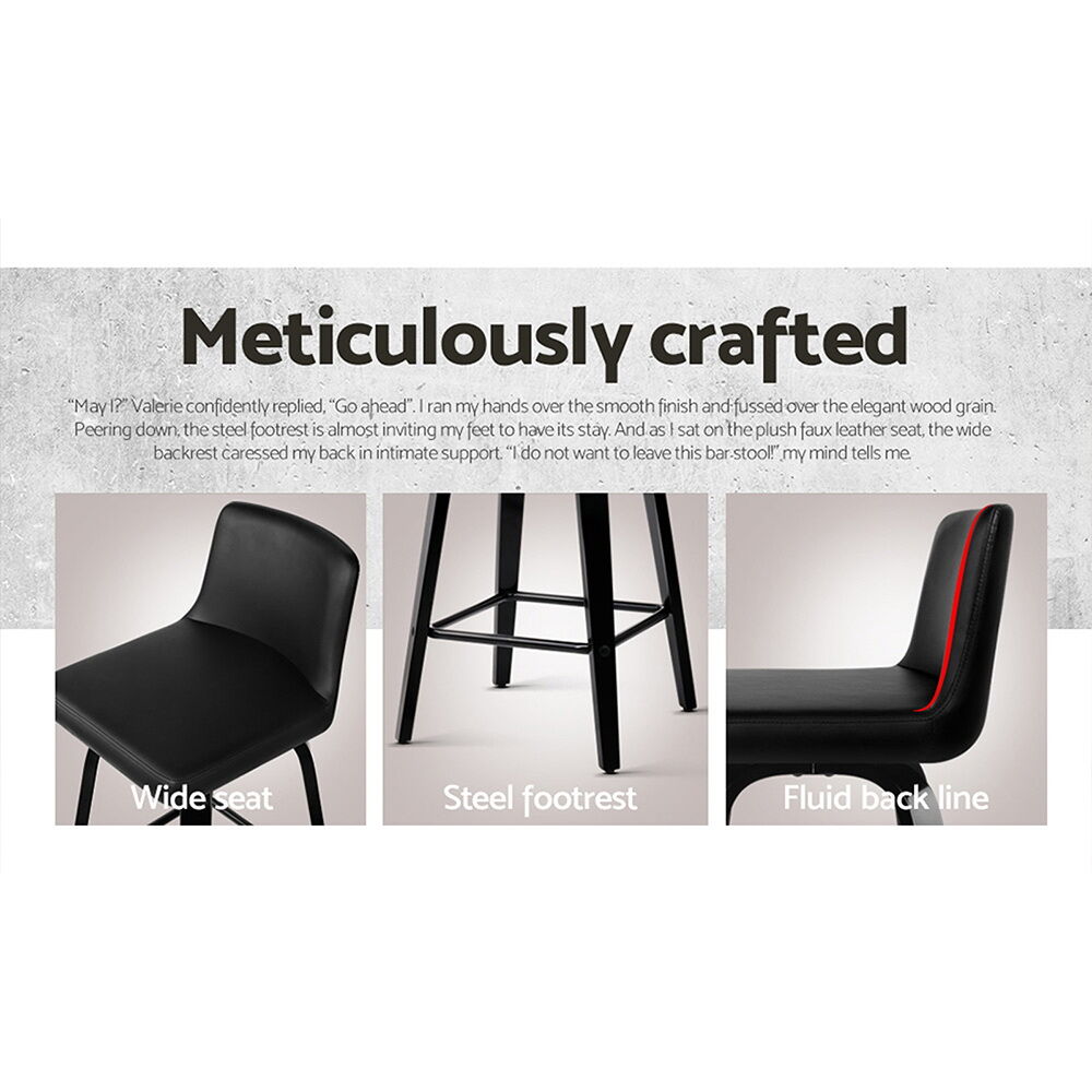 Artiss Bar Stools Kitchen Leather Barstools Swivel Wooden Chairs X2 Price
