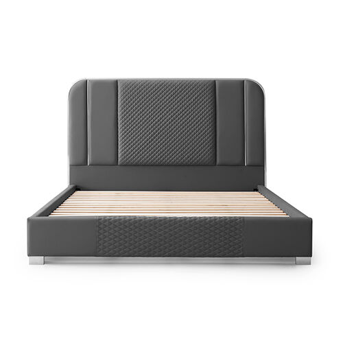 Halcyon Bed Frame King Black Pu Leather Price